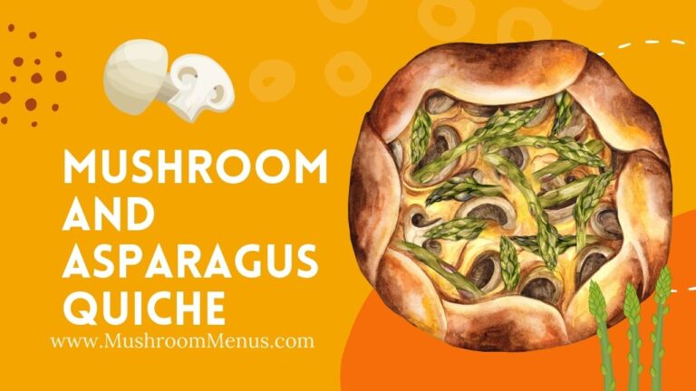 Mushroom and asparagus quiche
