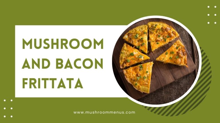Mushroom and bacon frittata