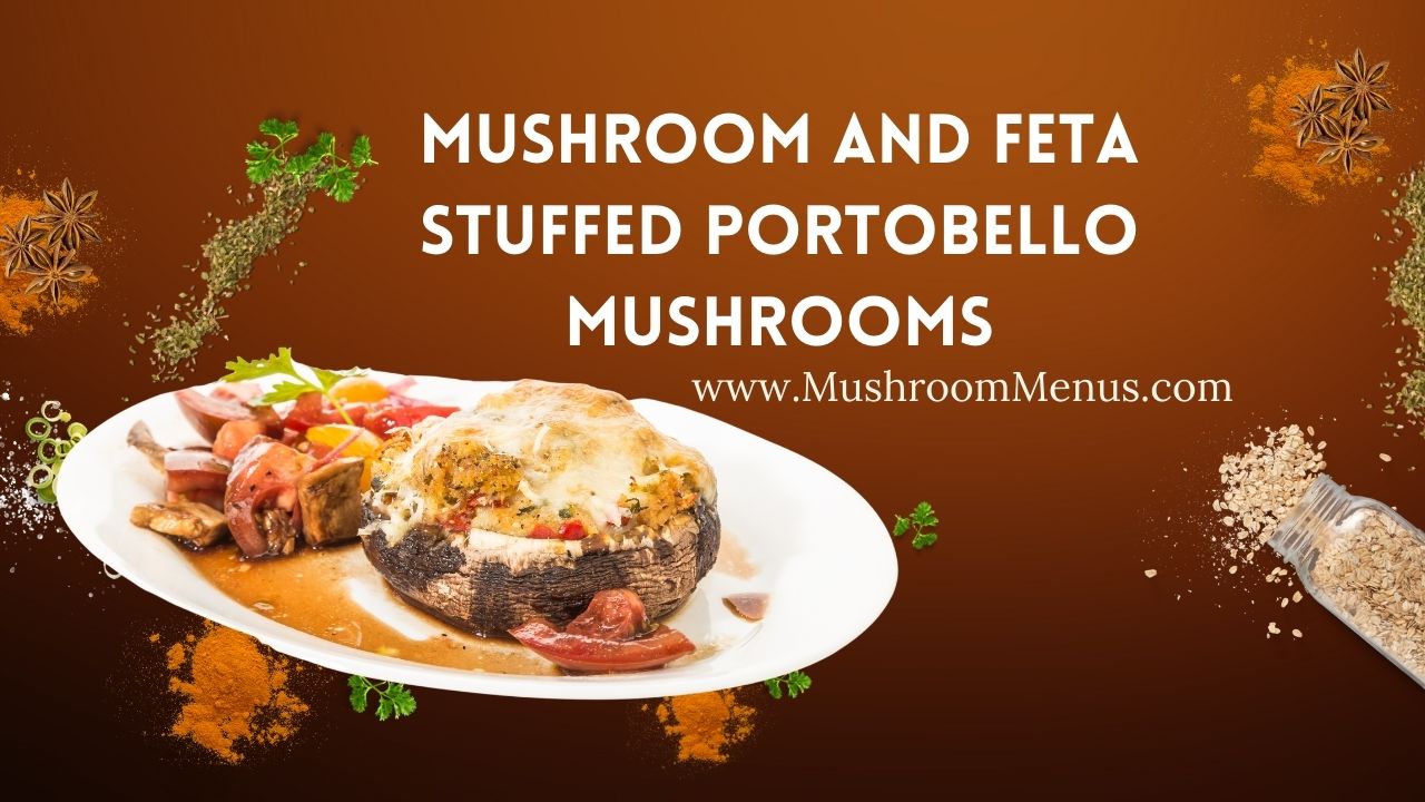 Mushroom and feta stuffed portobello mushrooms