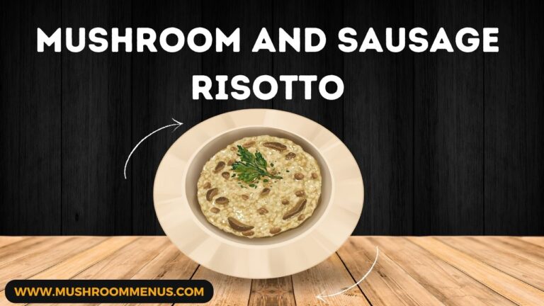 Mushroom and sausage risotto